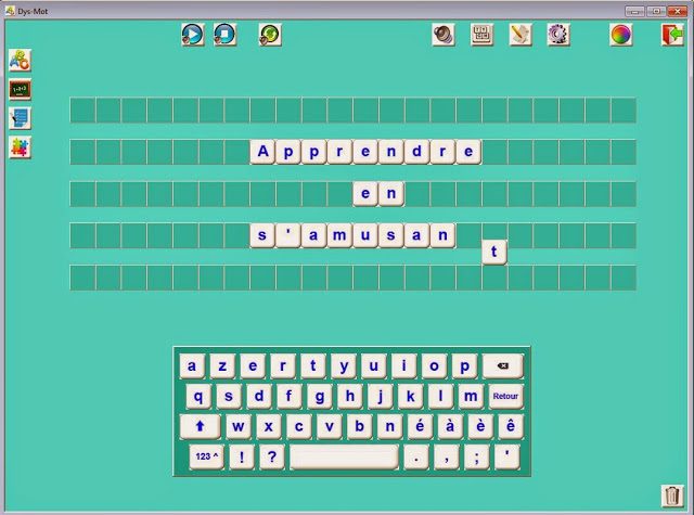 Clavier virtuel et grille magnétique de Dys-Mot