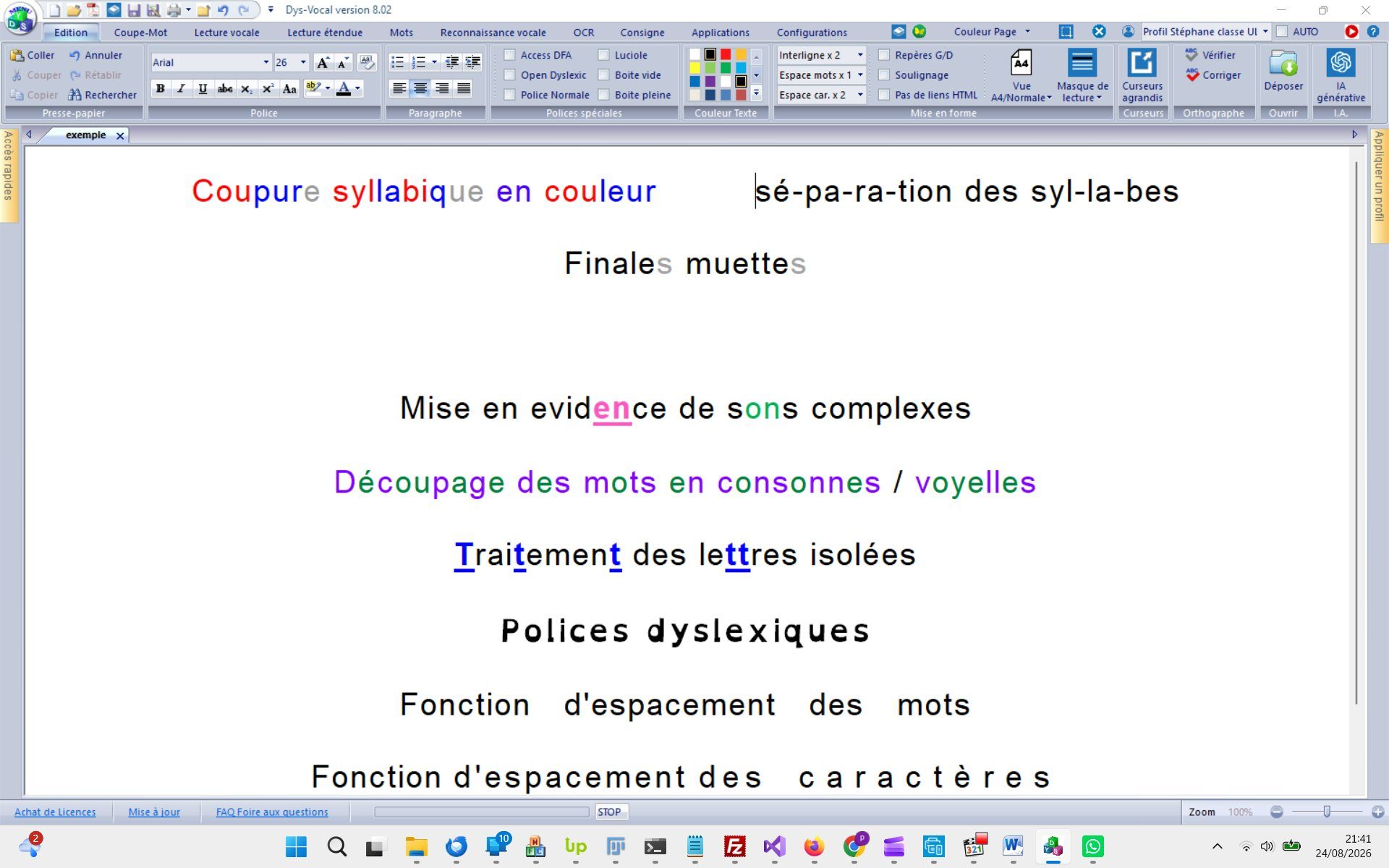 Interface de Dys-Vocal