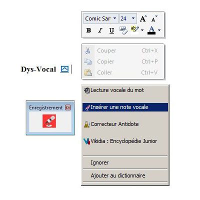 Insertion d'une note vocale