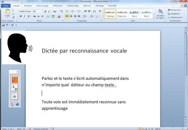 Dys-Vocal : dictée par reconnaissance vocale dans un éditeur de texte